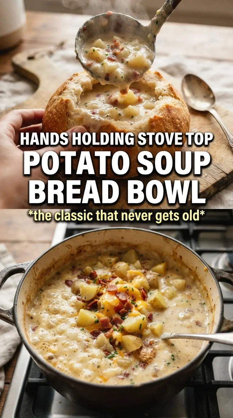 Stove Top Potato Soup creamy chunky bacon cheddar