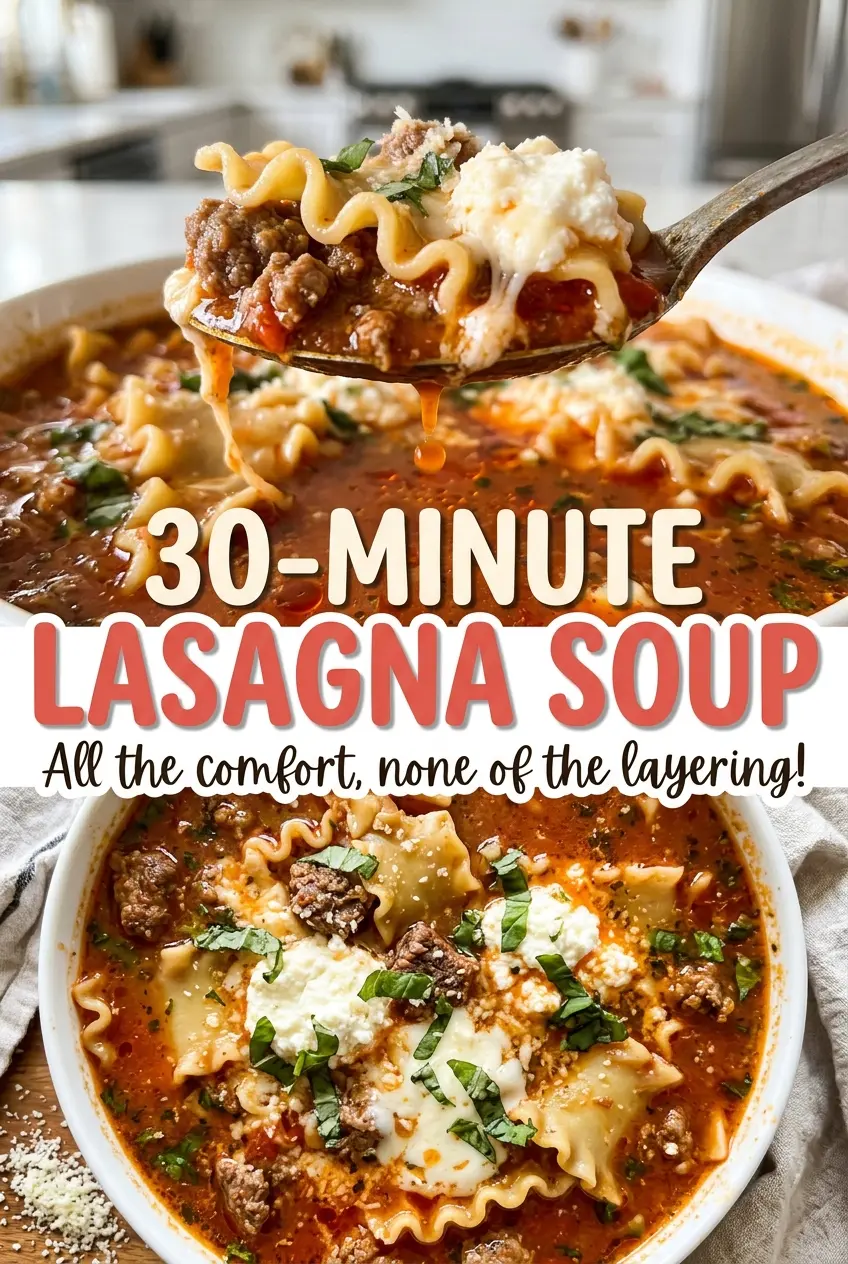 30-Minute Lasagna Soup cheesy noodle bowls