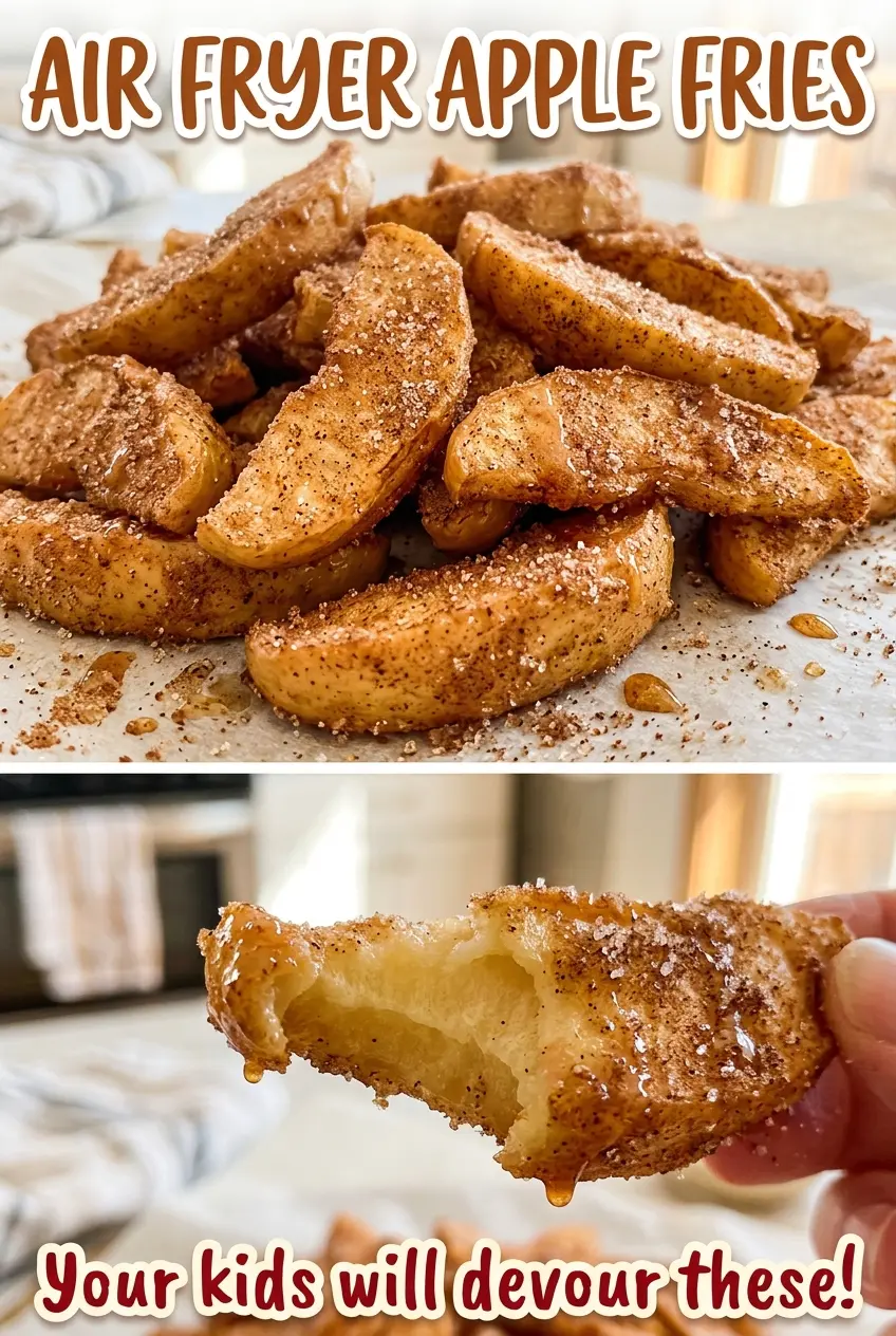 Air Fryer Apple Fries crisp panko coating