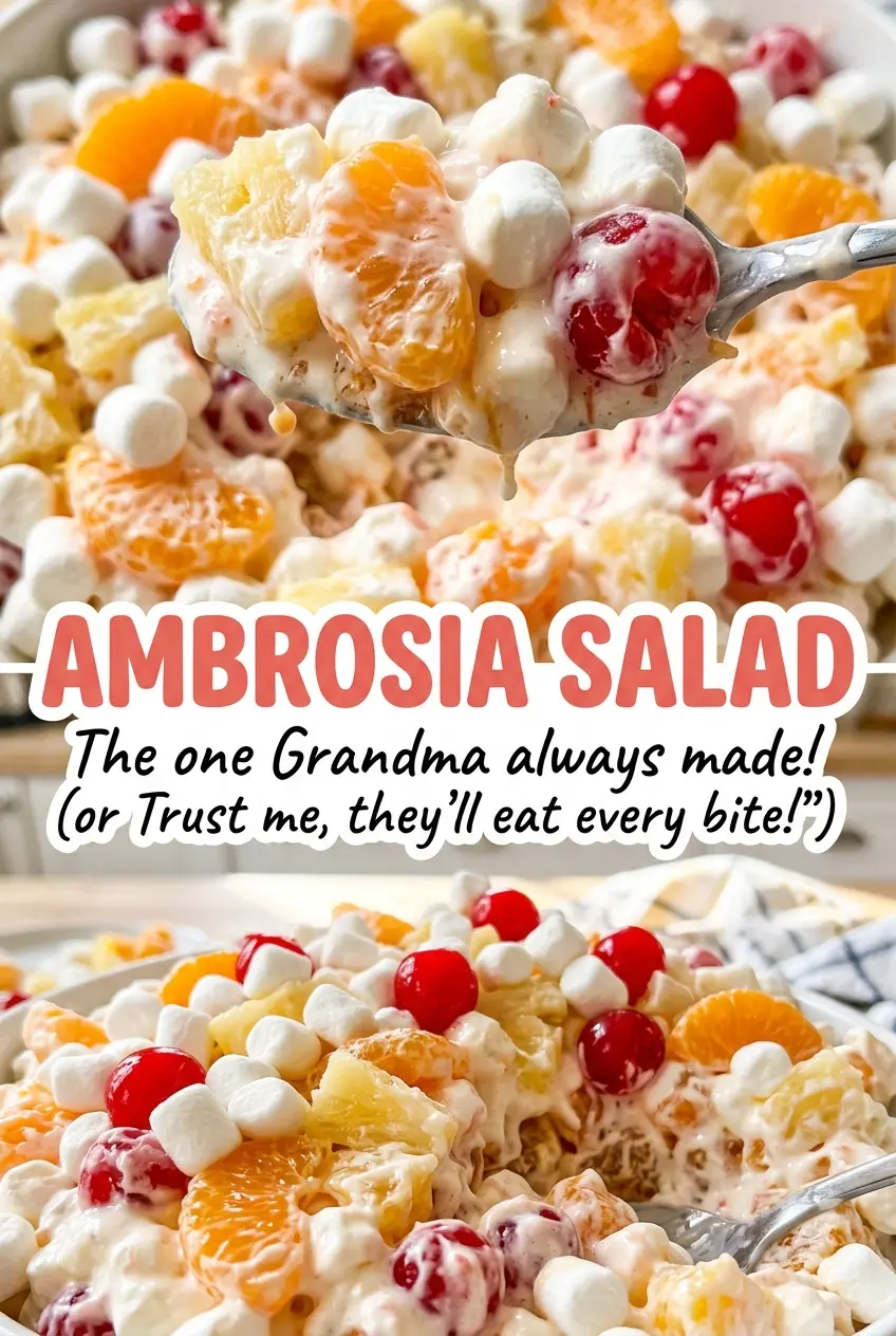 Ambrosia Salad chilled fruit dessert