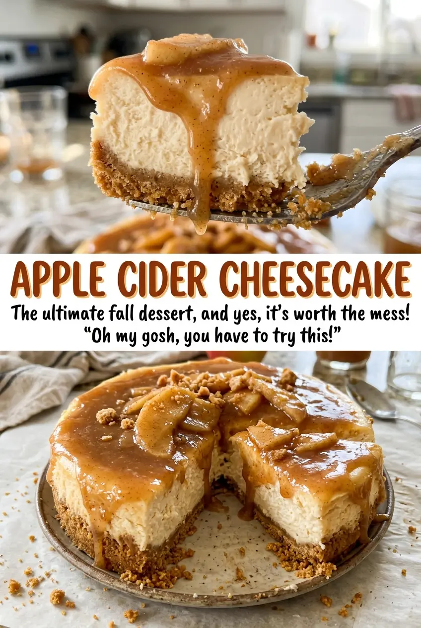 Apple cider cheesecake tart apples creamy filling