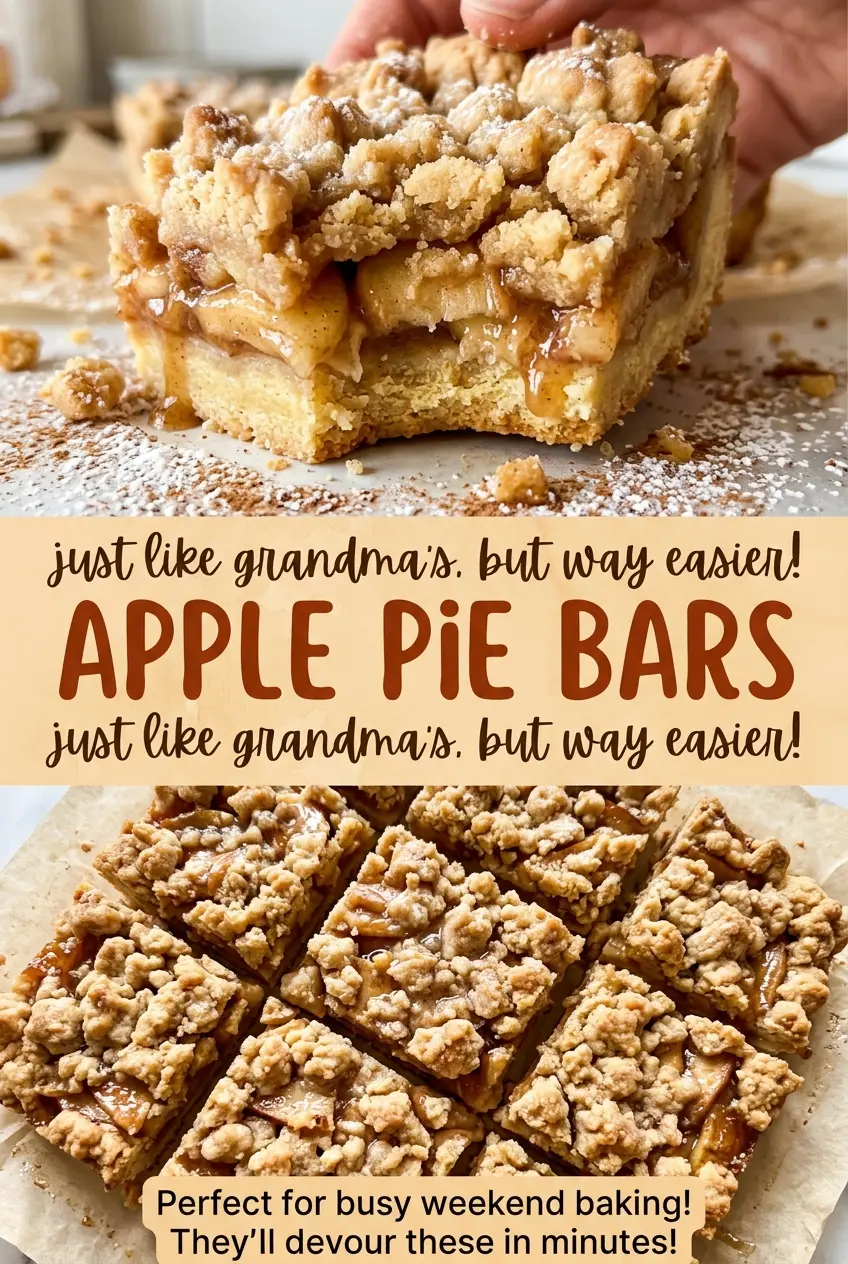 Apple Pie Bars golden oat topping