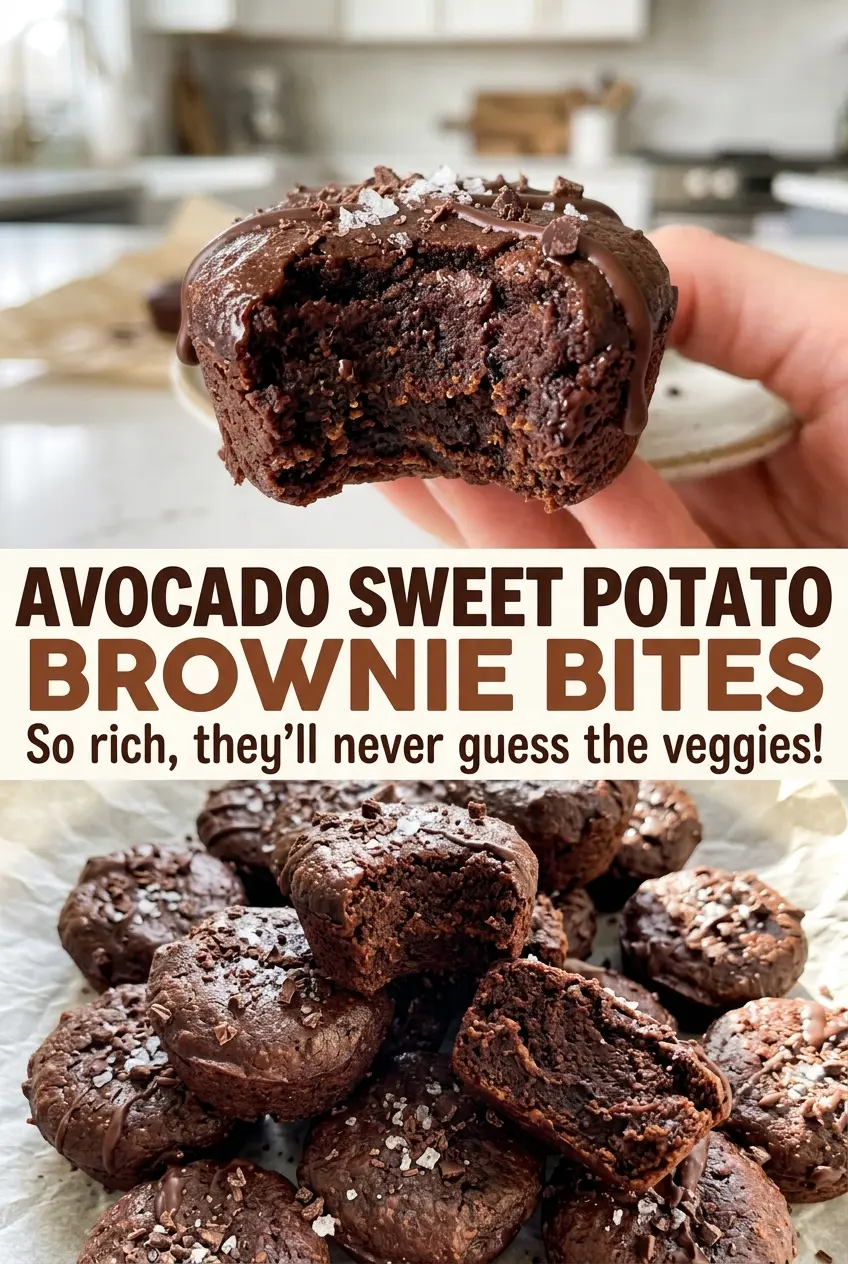 Avocado Sweet Potato Brownie Bites bite-size cocoa treats