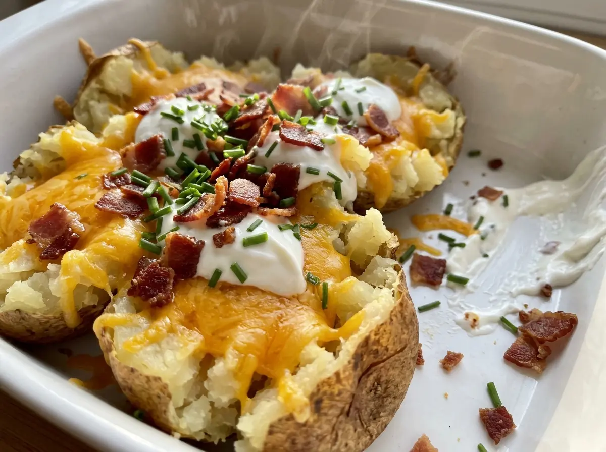 Baked Potato Hack crisp golden skins