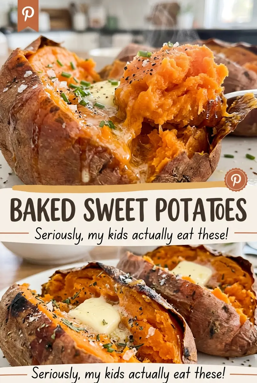 Baked Sweet Potatoes with tender baked centers