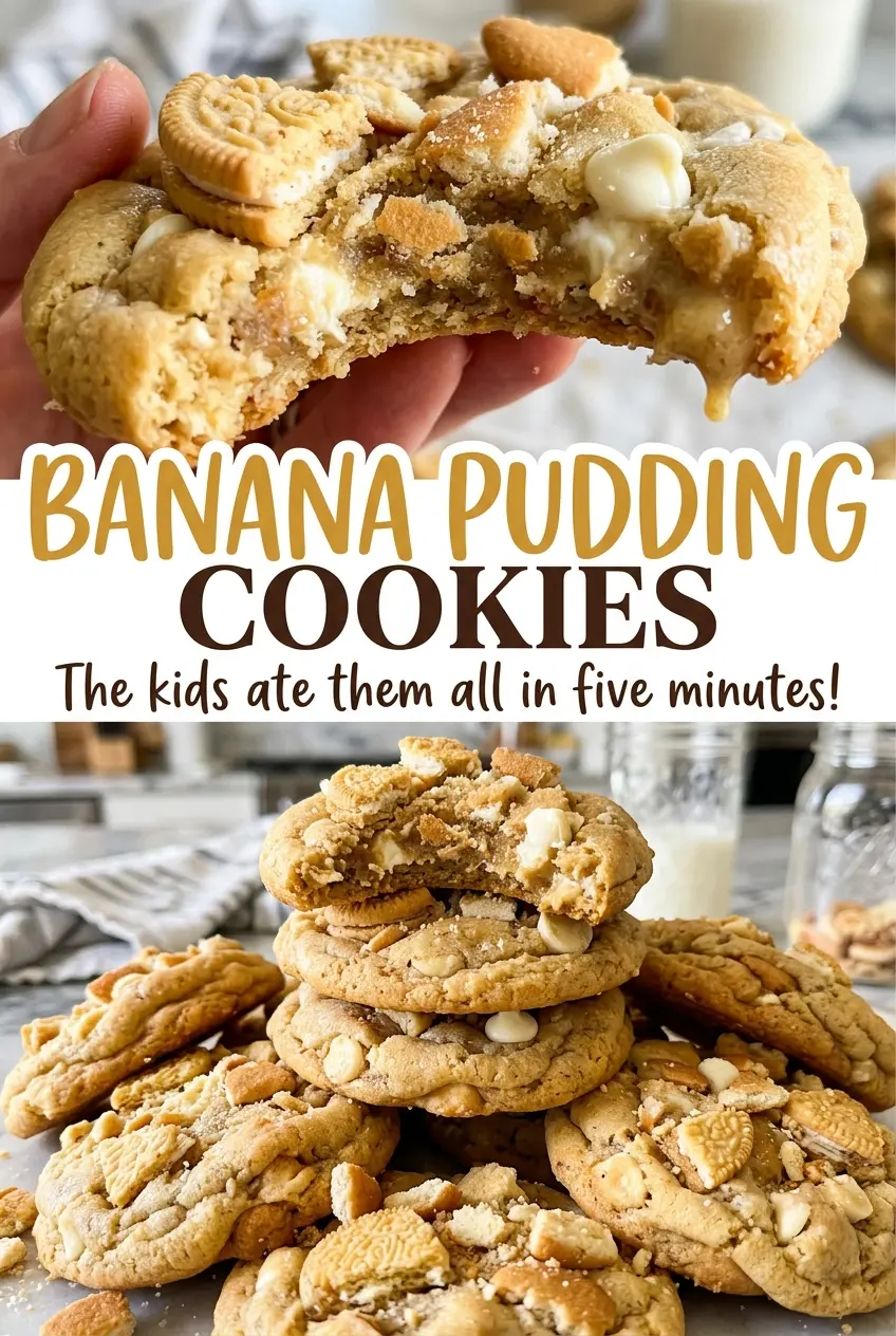 Banana Pudding Cookies crunchy wafer pieces