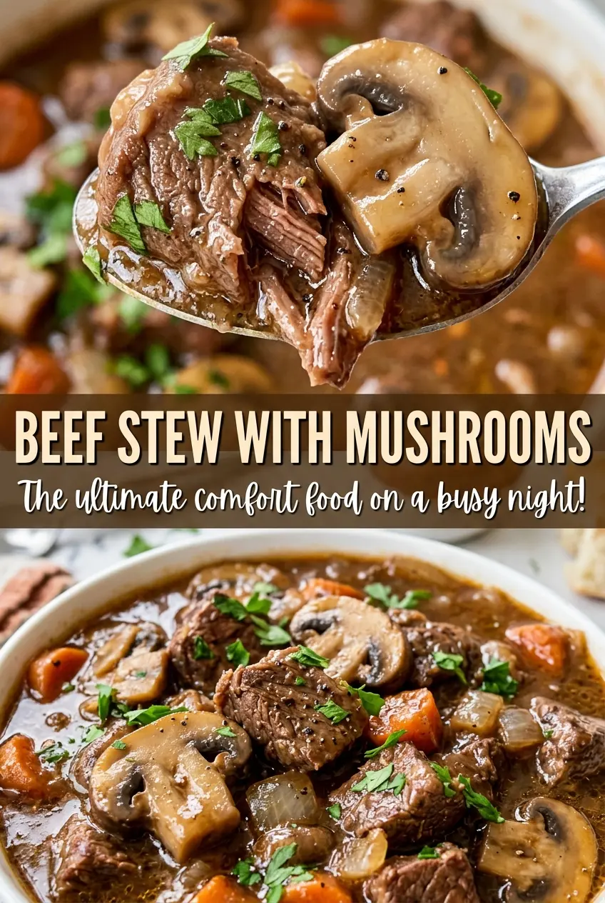 Beef Stew with Mushrooms rich savory stew