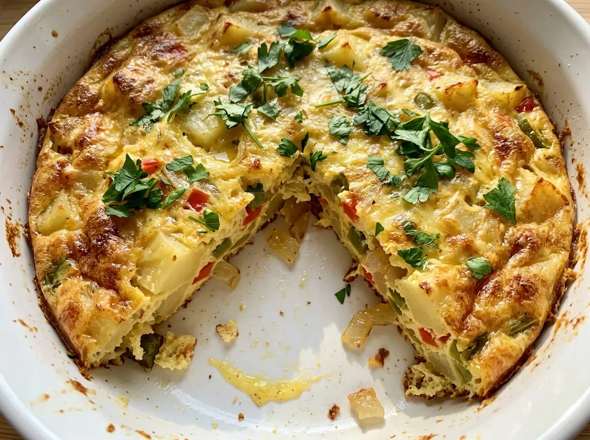 Bell Pepper and Potato Frittata colorful vegetable filling