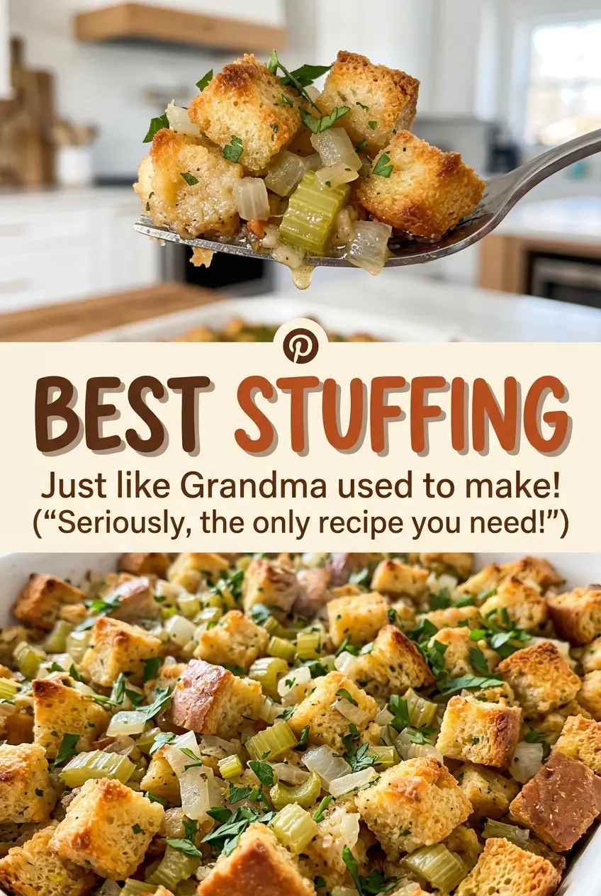 Best Stuffing crisp golden baked