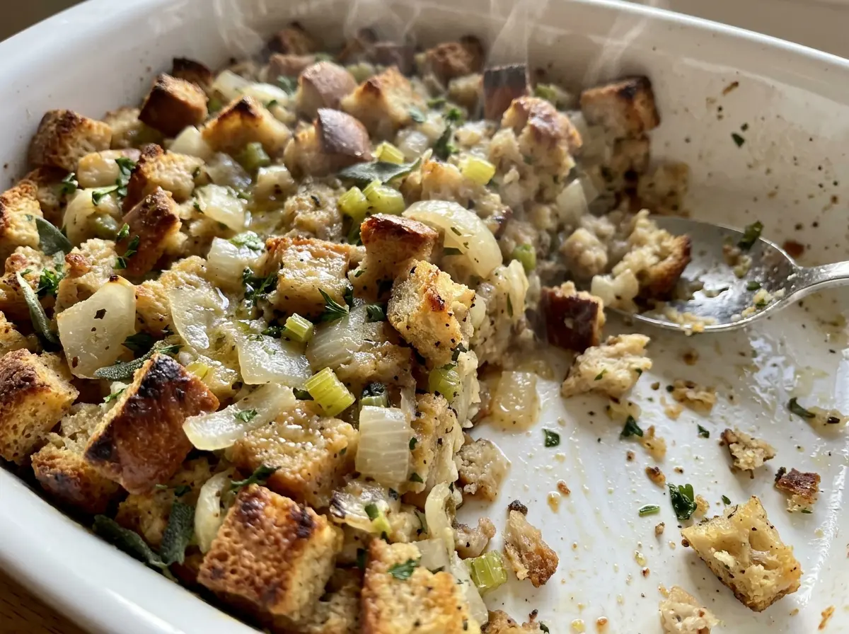 Best Stuffing golden herb crust