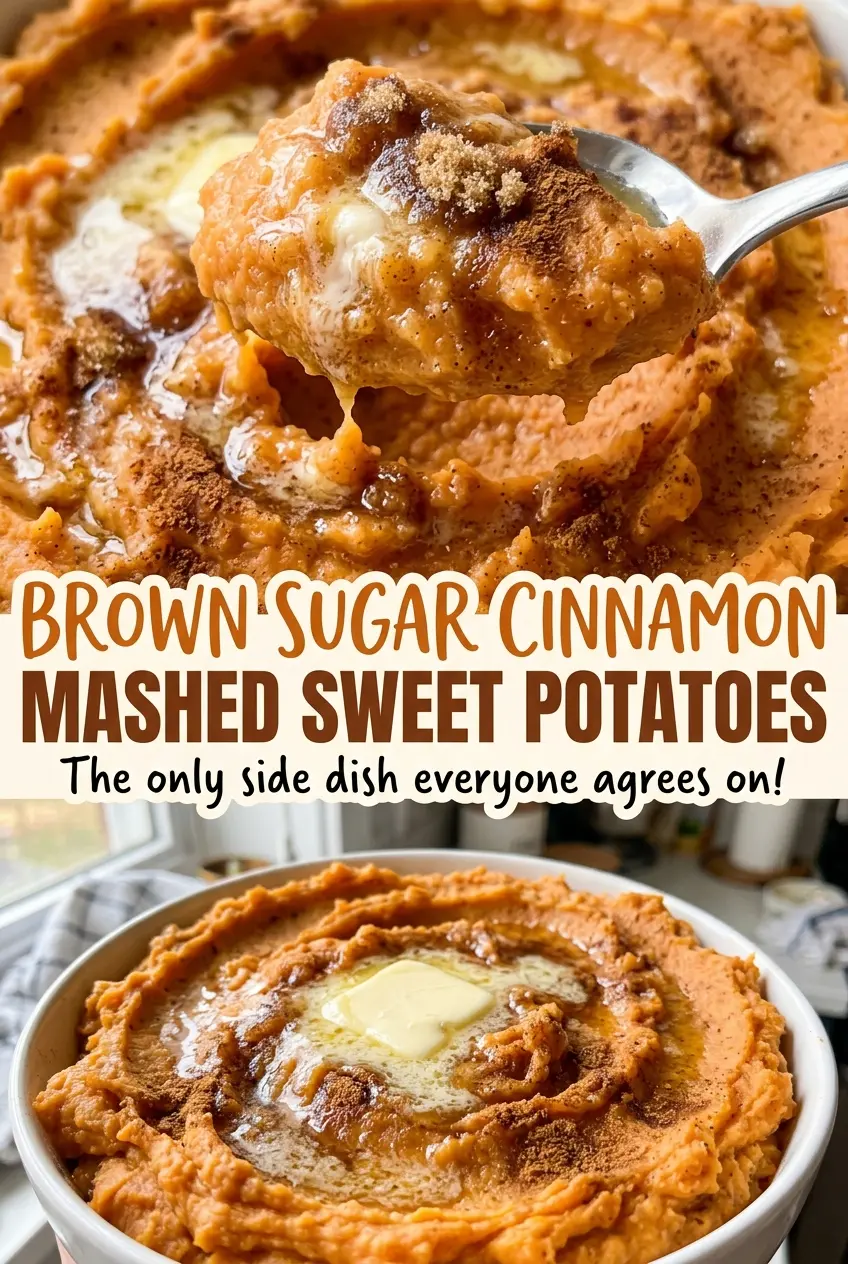 Brown sugar cinnamon mashed sweet potatoes cozy side dish