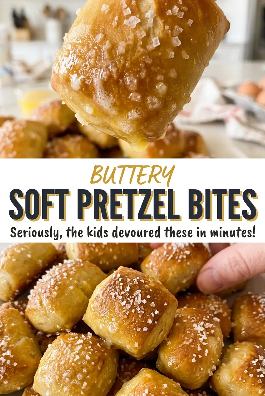 Buttery Soft Pretzel Bites, soft and golden