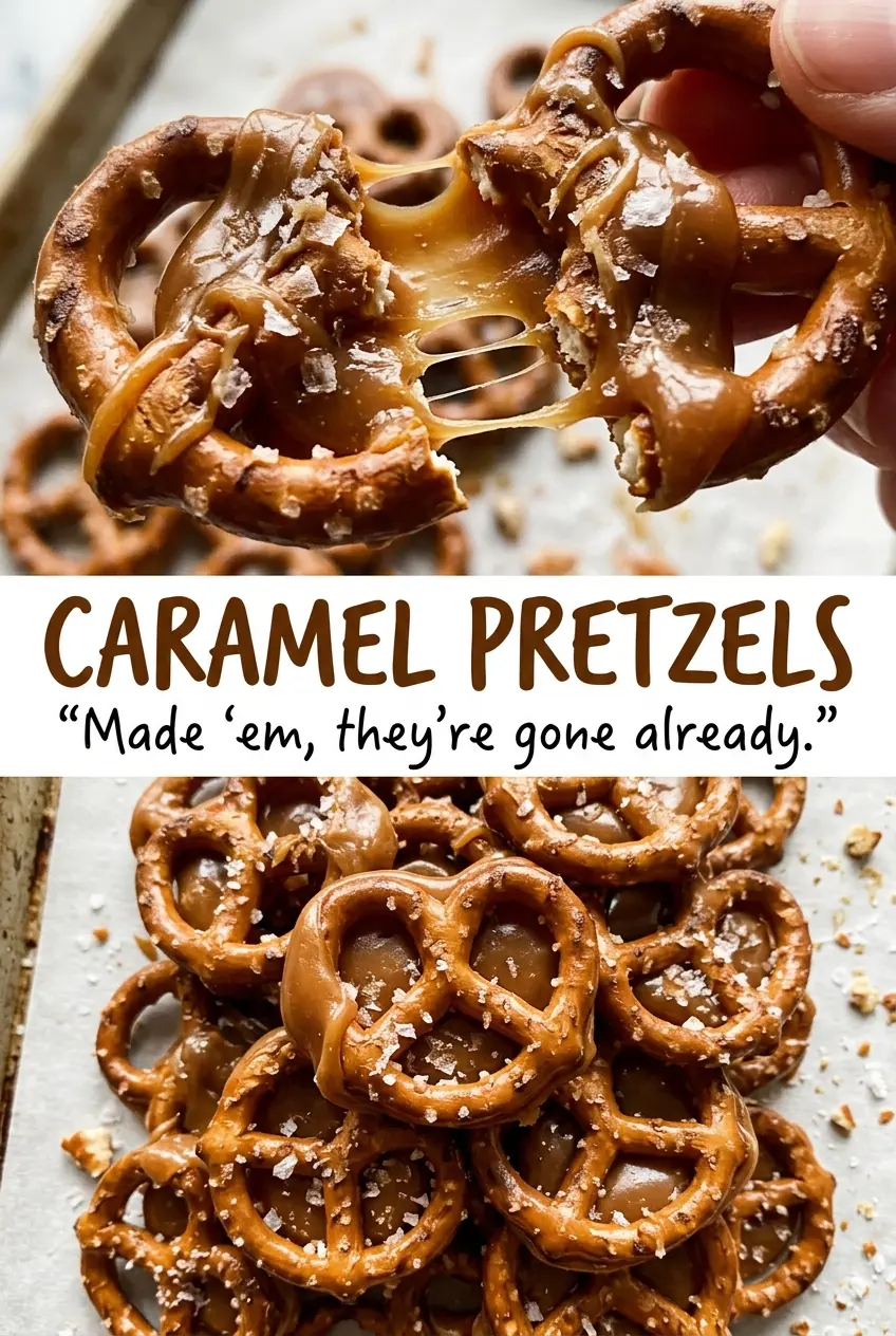 Caramel Pretzels crisp caramel chocolate