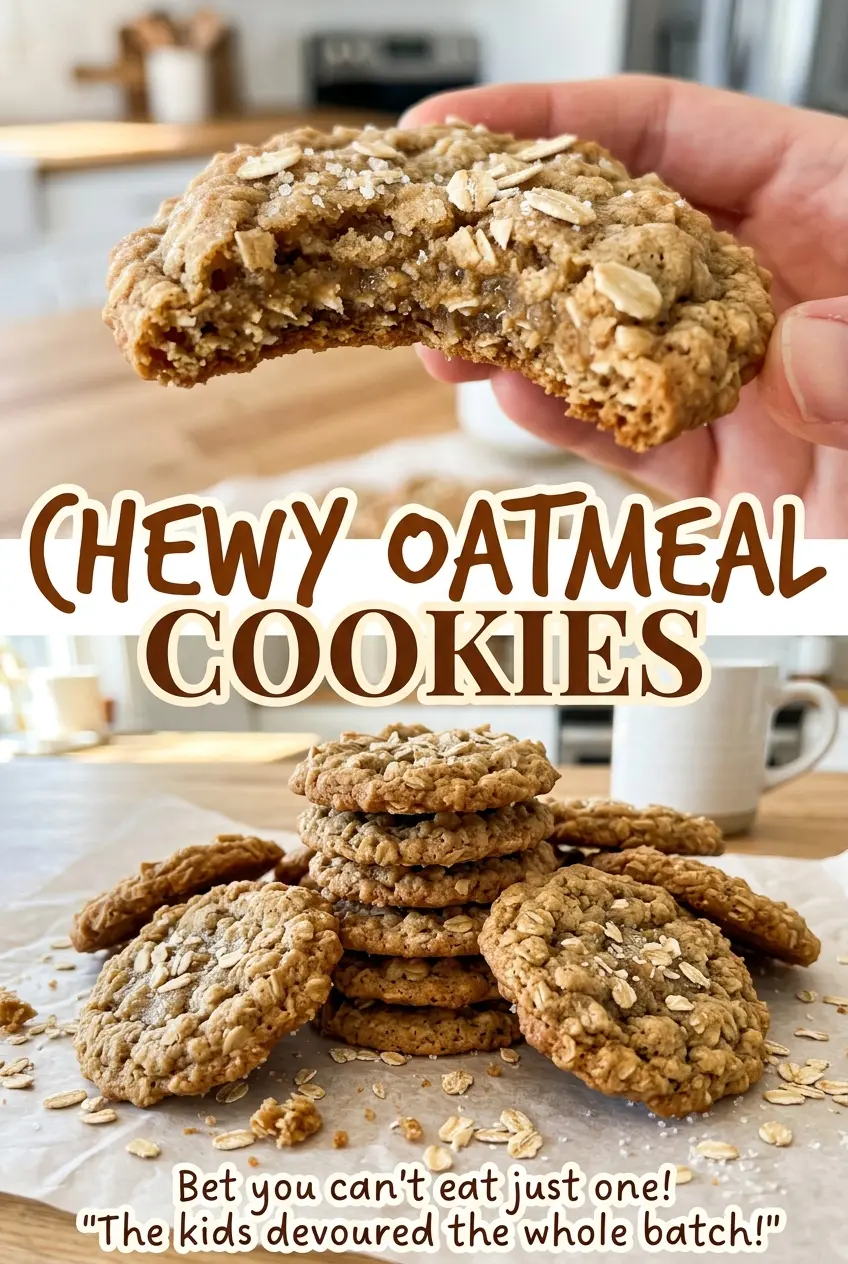 Chewy Oatmeal Cookies soft centers
