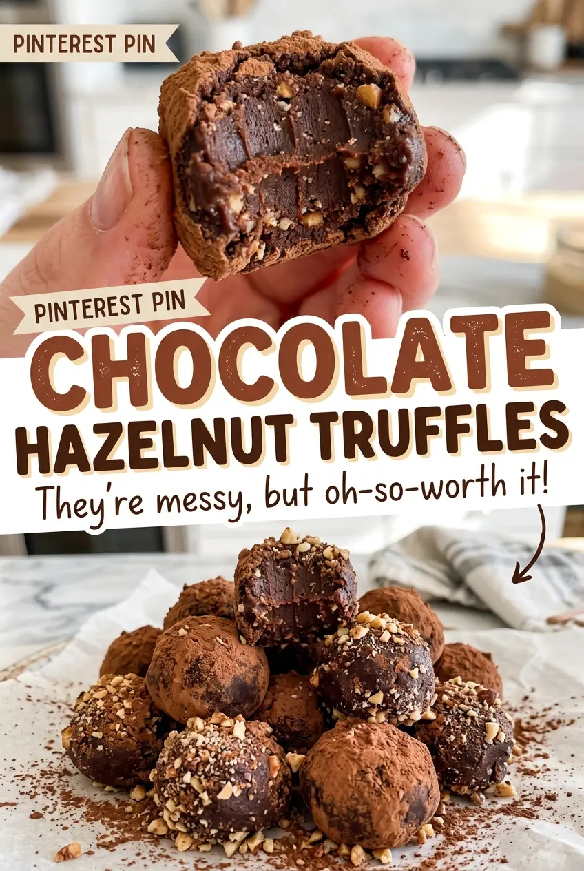 Chocolate Hazelnut Truffles rich chocolate centers