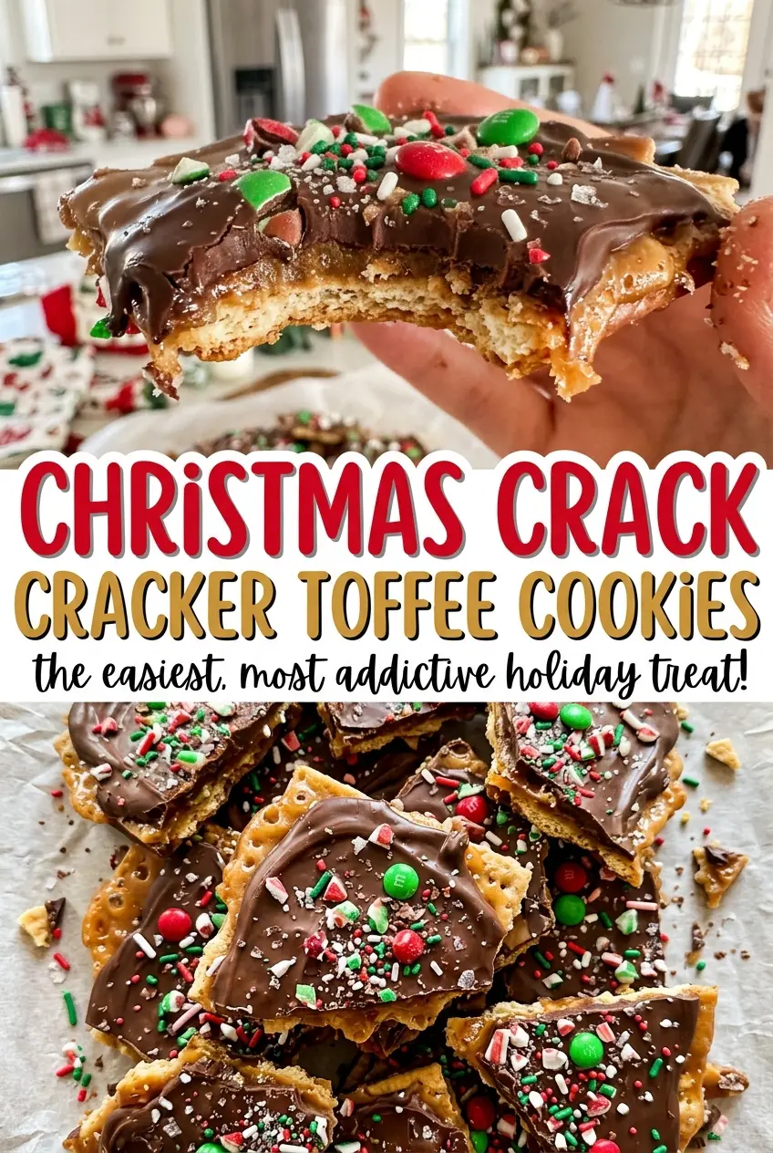 Christmas Crack Cracker Toffee Cookies buttery toffee chocolate bark