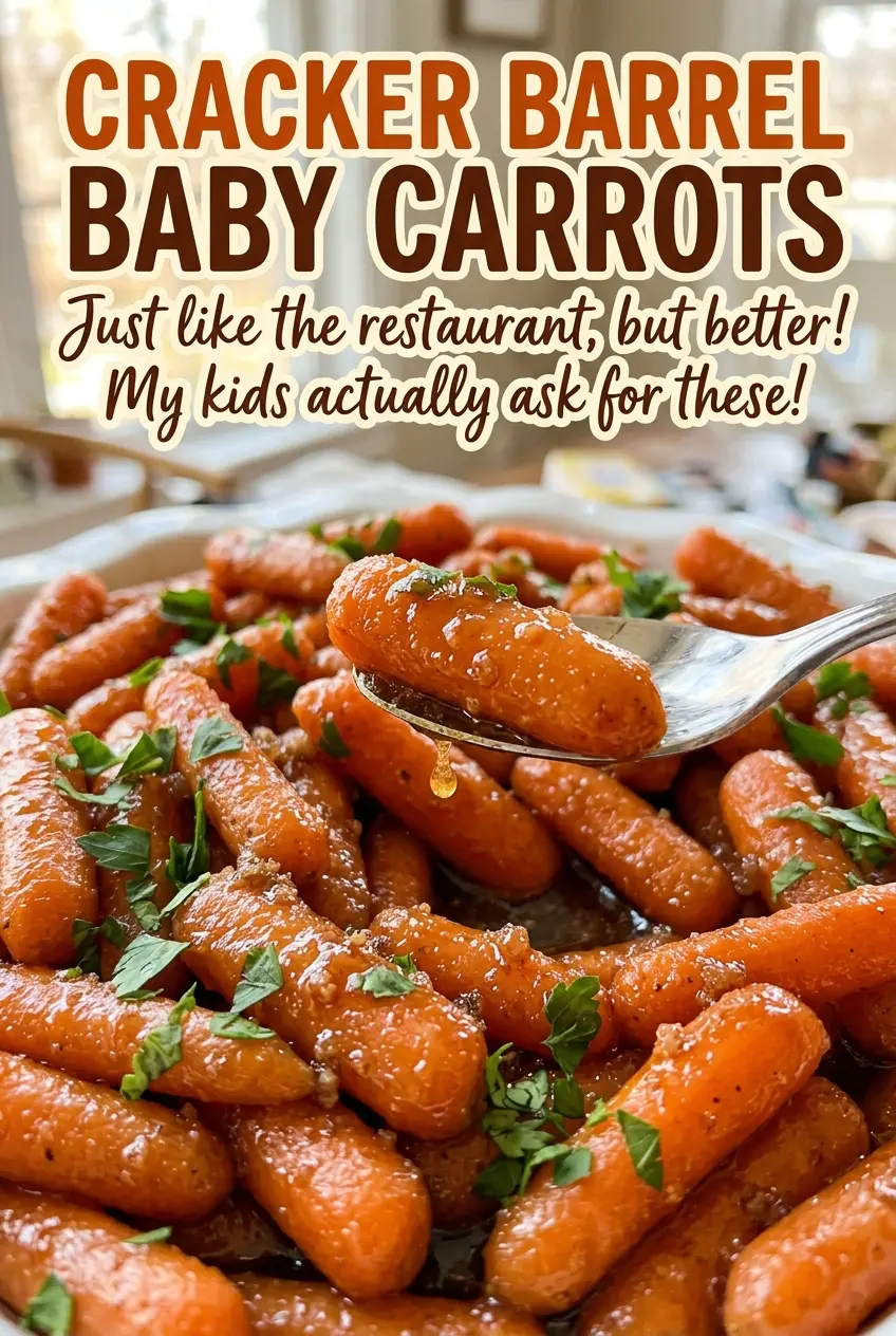 Cracker Barrel Baby Carrots glossy cinnamon butter glaze