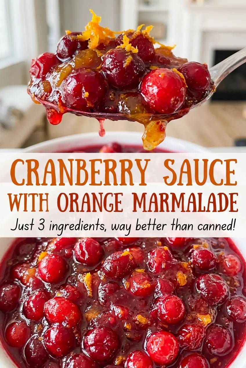 Cranberry Sauce with Orange Marmalade tart citrus finish