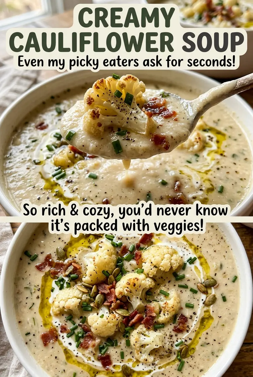 Creamy Cauliflower Soup smooth and comforting