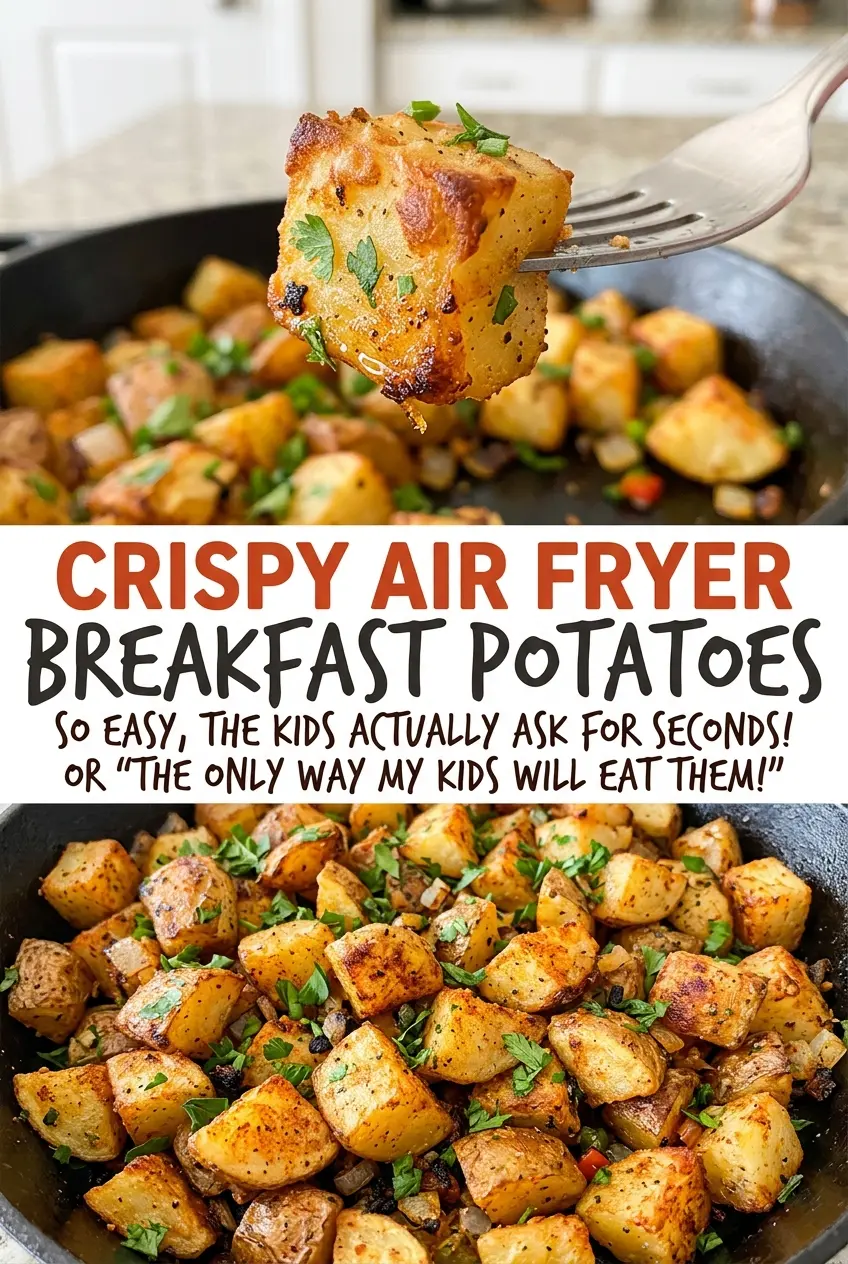 Crispy Air Fryer Breakfast Potatoes browned seasoned bites