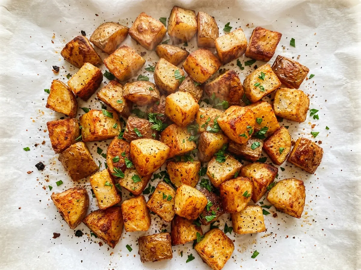 Crispy Air Fryer Breakfast Potatoes golden crisp cubes