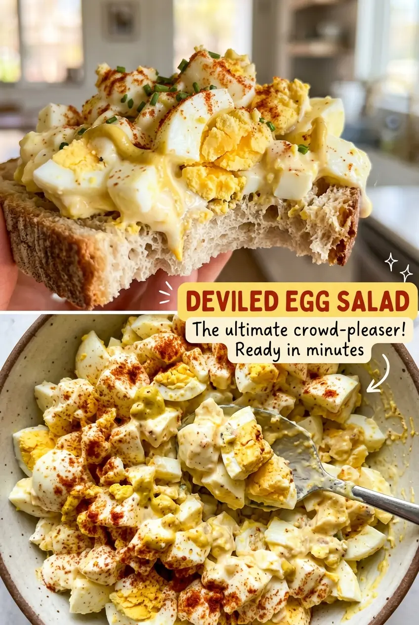 Deviled Egg Salad smooth, chilled, paprika-topped