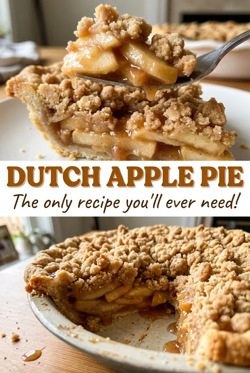 Dutch Apple Pie buttery crumb topping