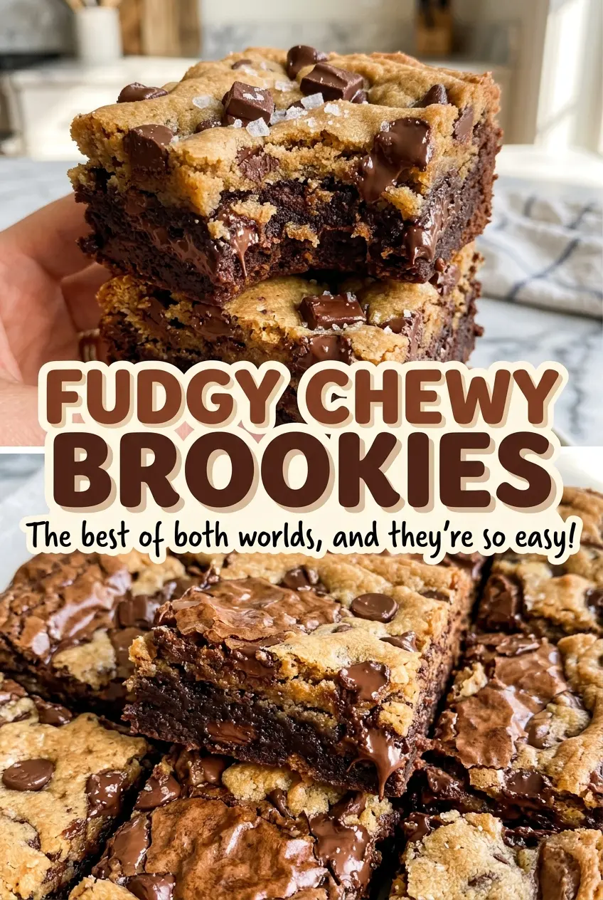 Fudgy Chewy Brookies, fudgy layered bars