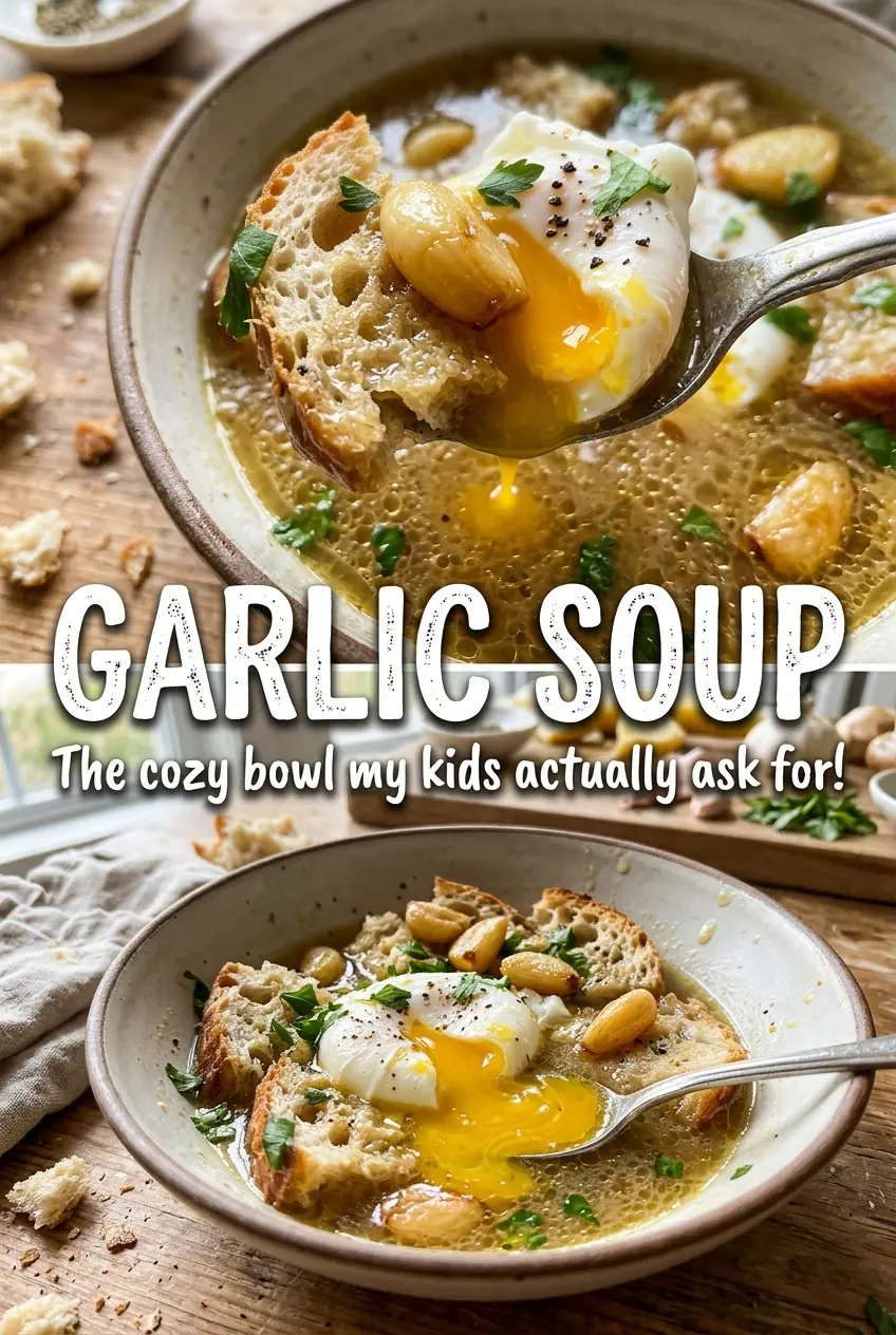 Garlic Soup smooth, creamy, potato-rich