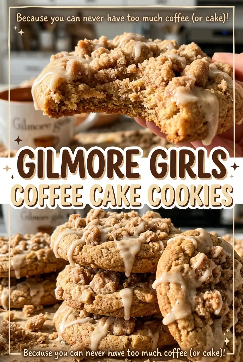 Gilmore Girls Coffee Cake Cookies with cinnamon crumb topping