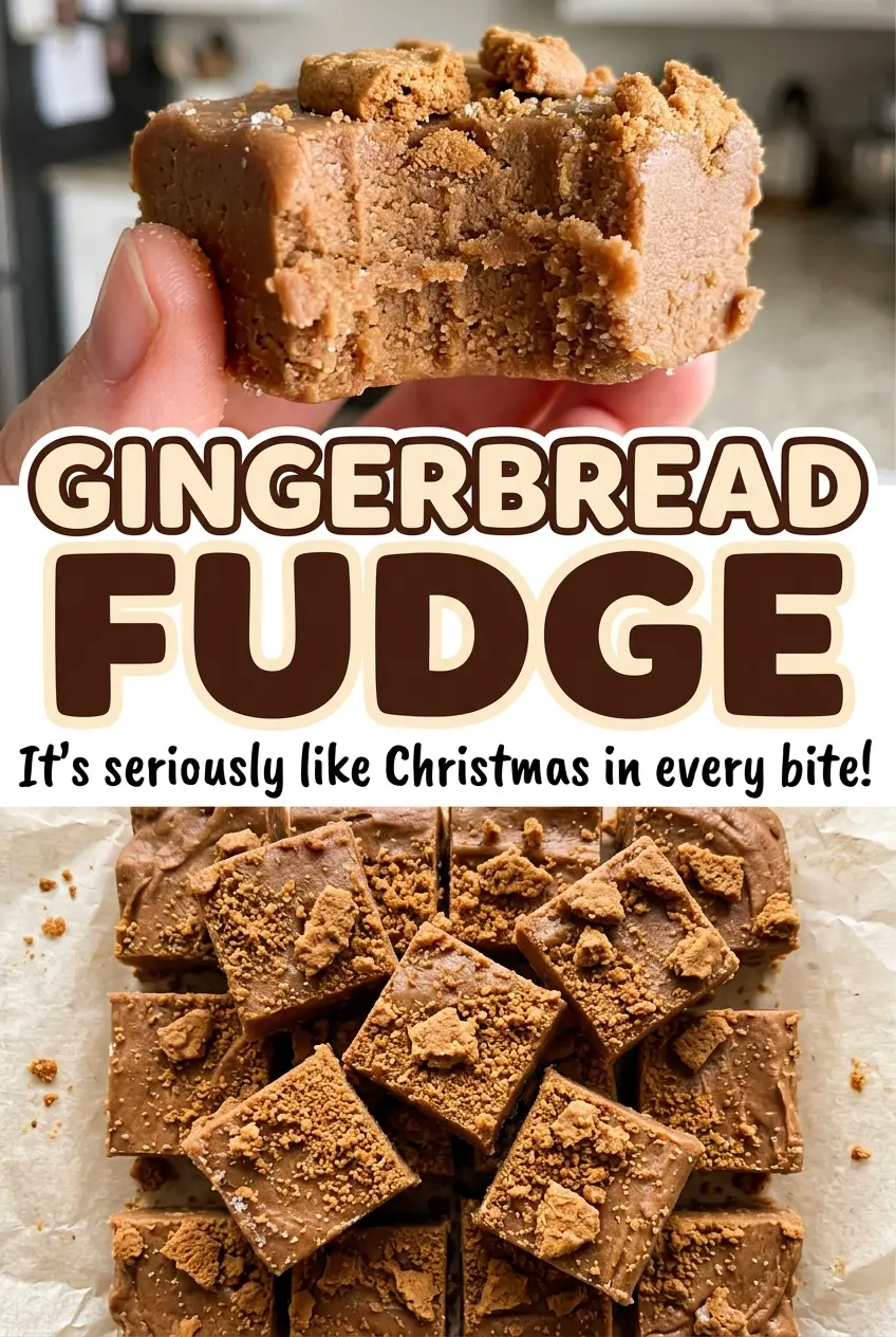 Gingerbread fudge with creamy spiced squares