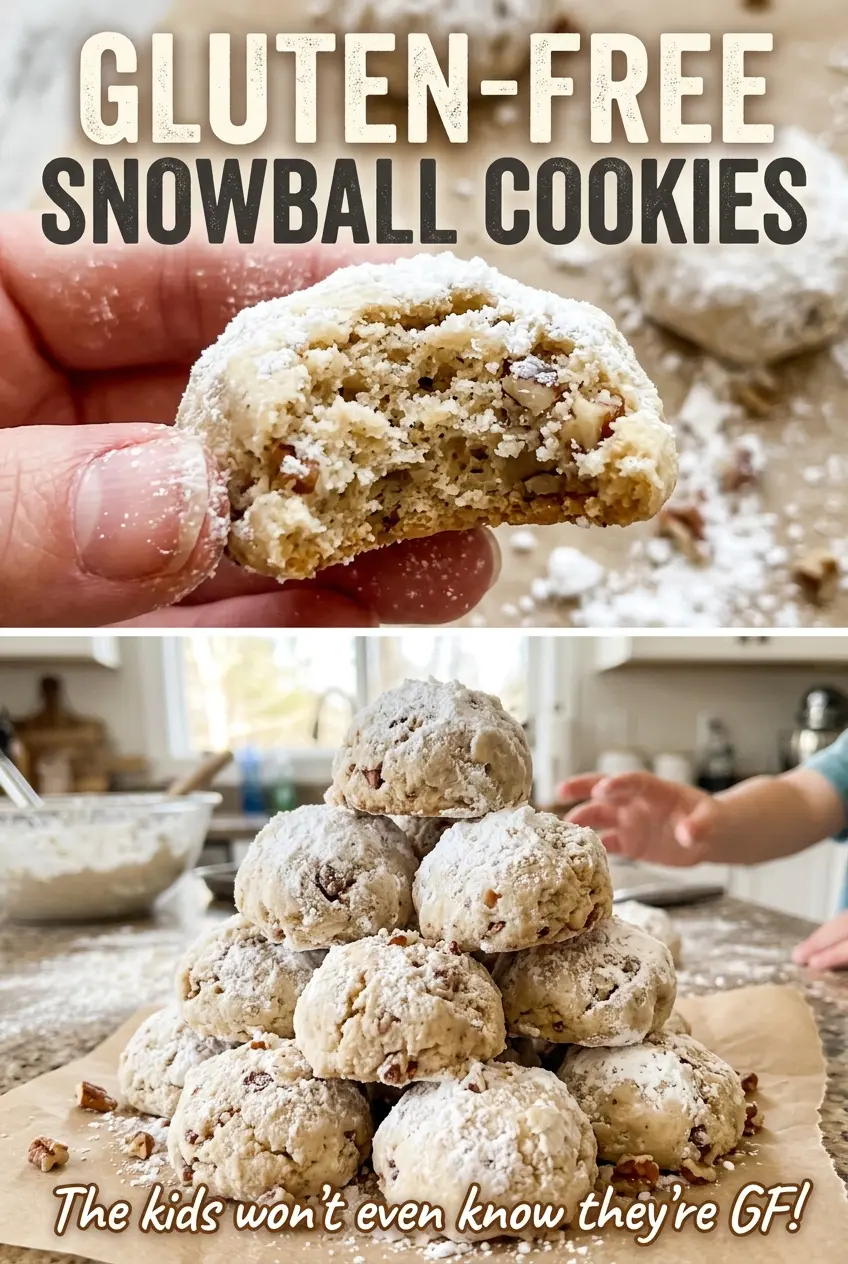 Gluten Free Snowball Cookies buttery powdered rounds