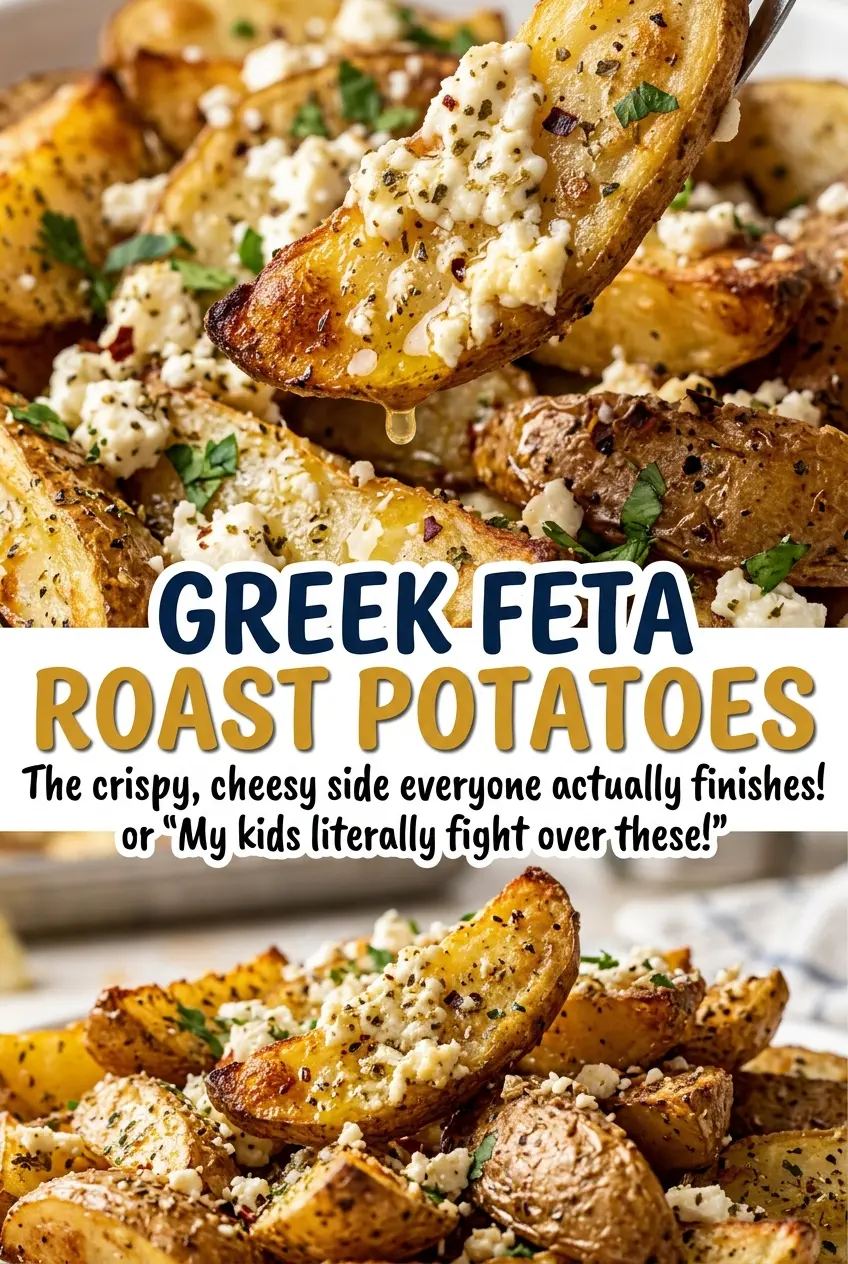 Greek Feta Roast Potatoes lemon oregano