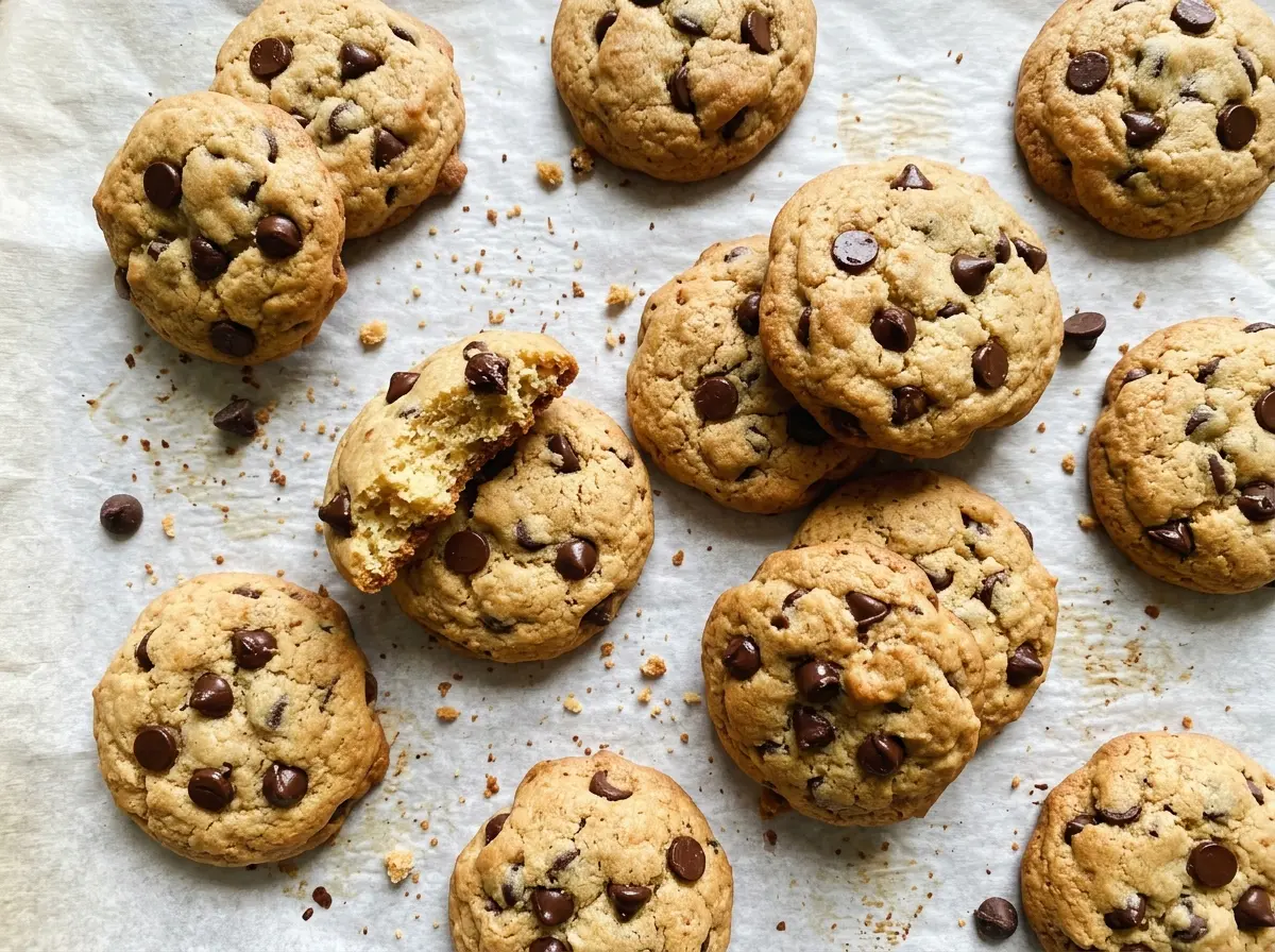 Greek Yogurt Chocolate Chip Cookies golden edges