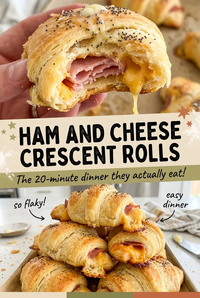 Ham and Cheese Crescent Rolls warm savory filling