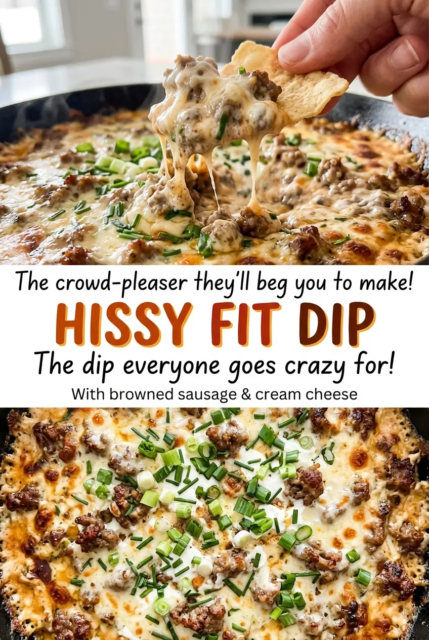 Hissy Fit Dip bubbling sausage cheese dip
