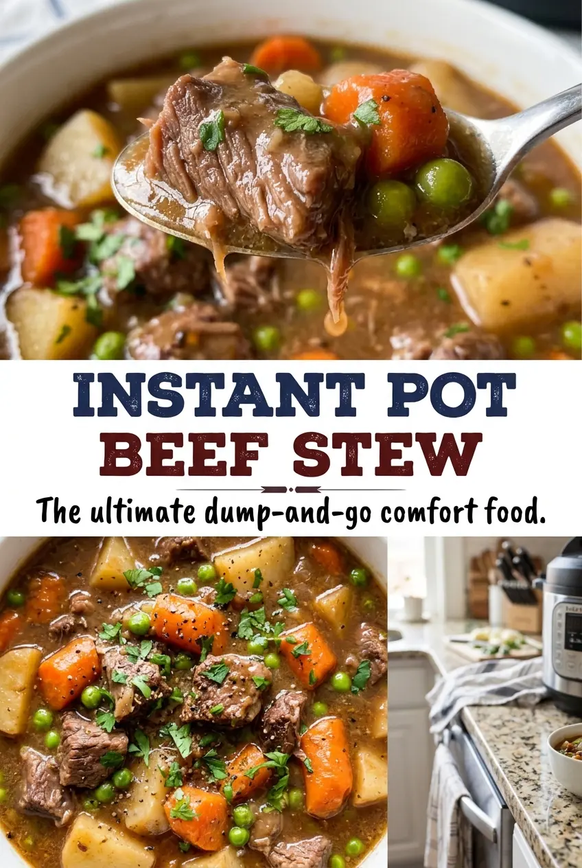 Instant Pot Beef Stew, thick and savory