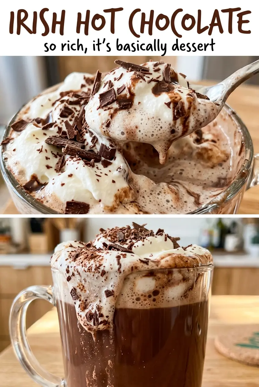 Irish Hot Chocolate, glossy rich chocolate