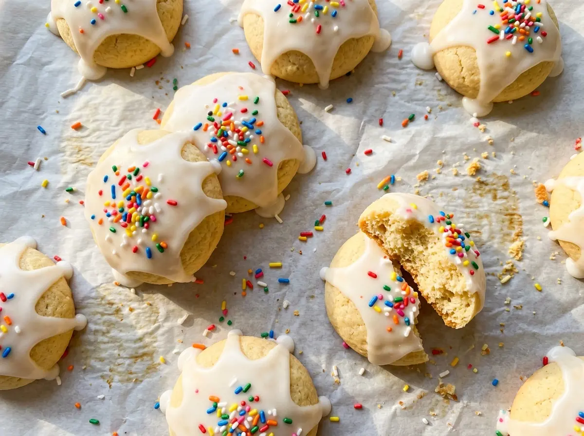 Italian Ricotta Cookies soft glazed rounds