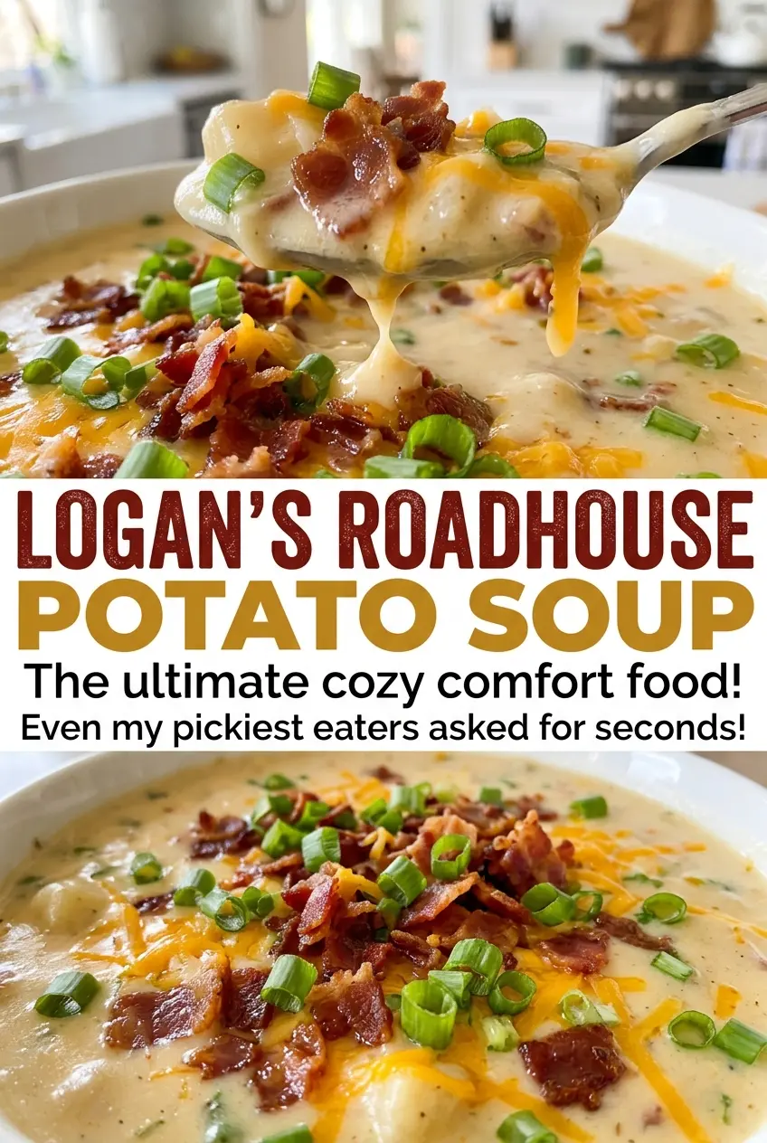 Logan's Roadhouse Potato Soup bacon cheddar