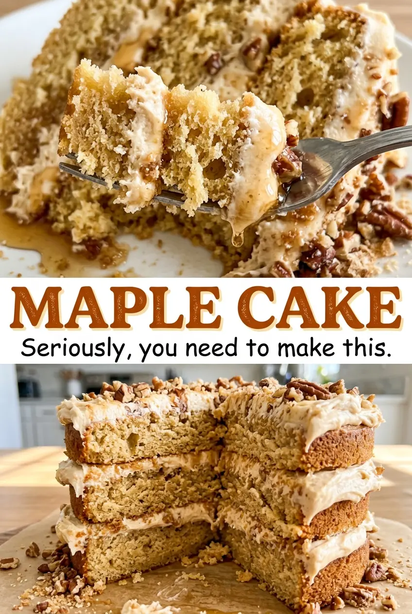 Maple cake soft maple crumb