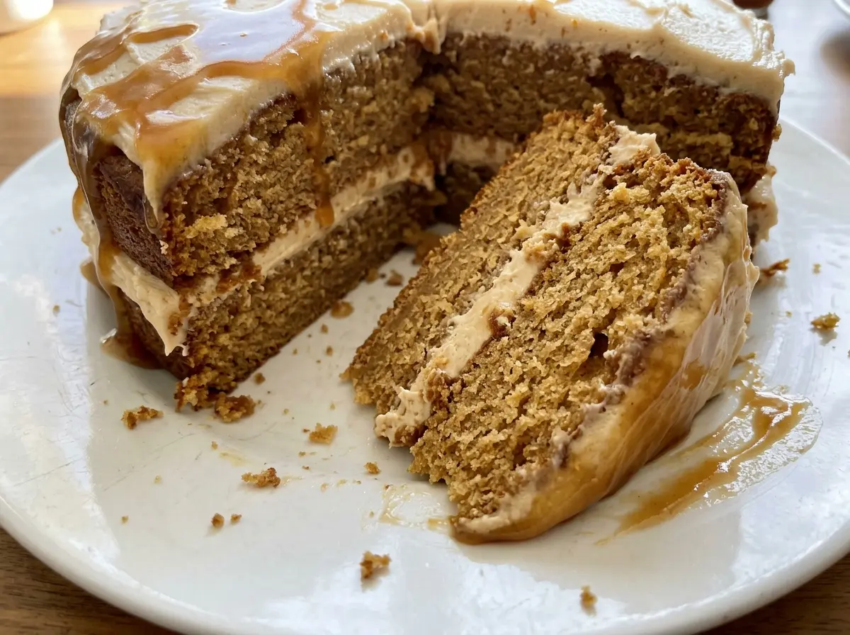 Maple cake tender golden crumb