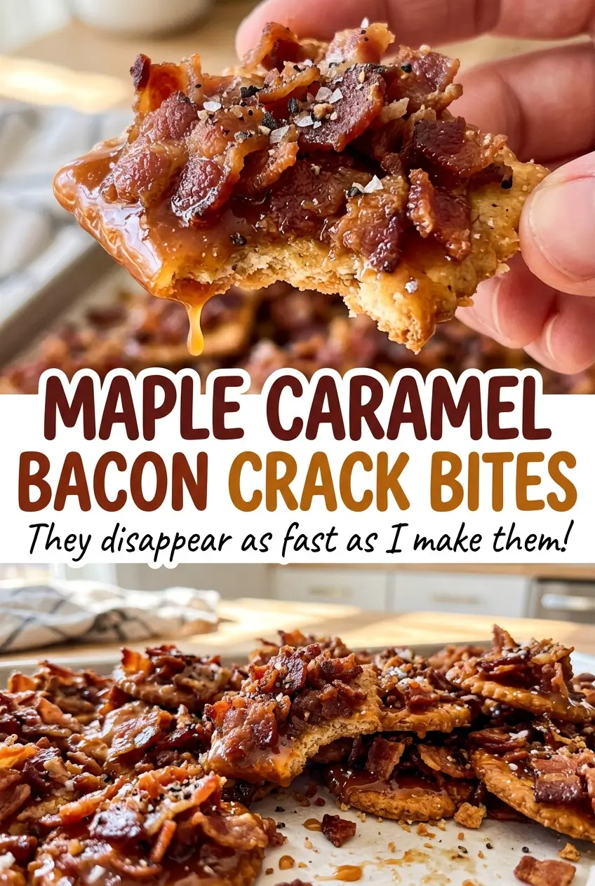 Maple Caramel Bacon Crack Bites maple glazed crunchy pieces