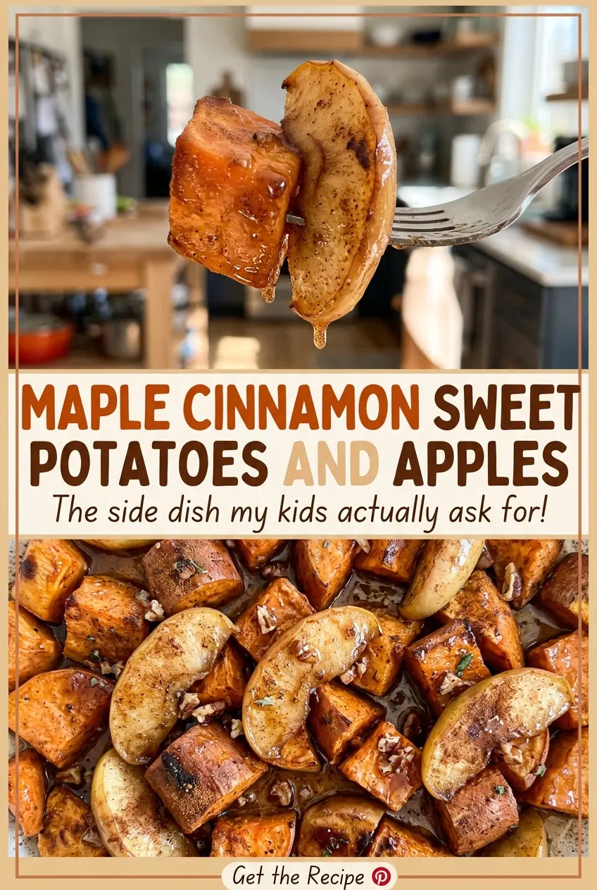Maple Cinnamon Sweet Potatoes and Apples, soft and cinnamon-scented