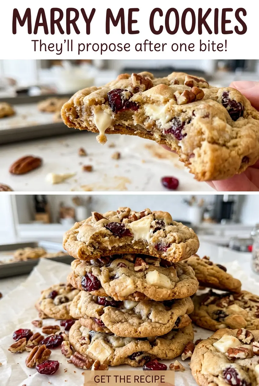 Marry Me Cookies chewy cranberry pecan