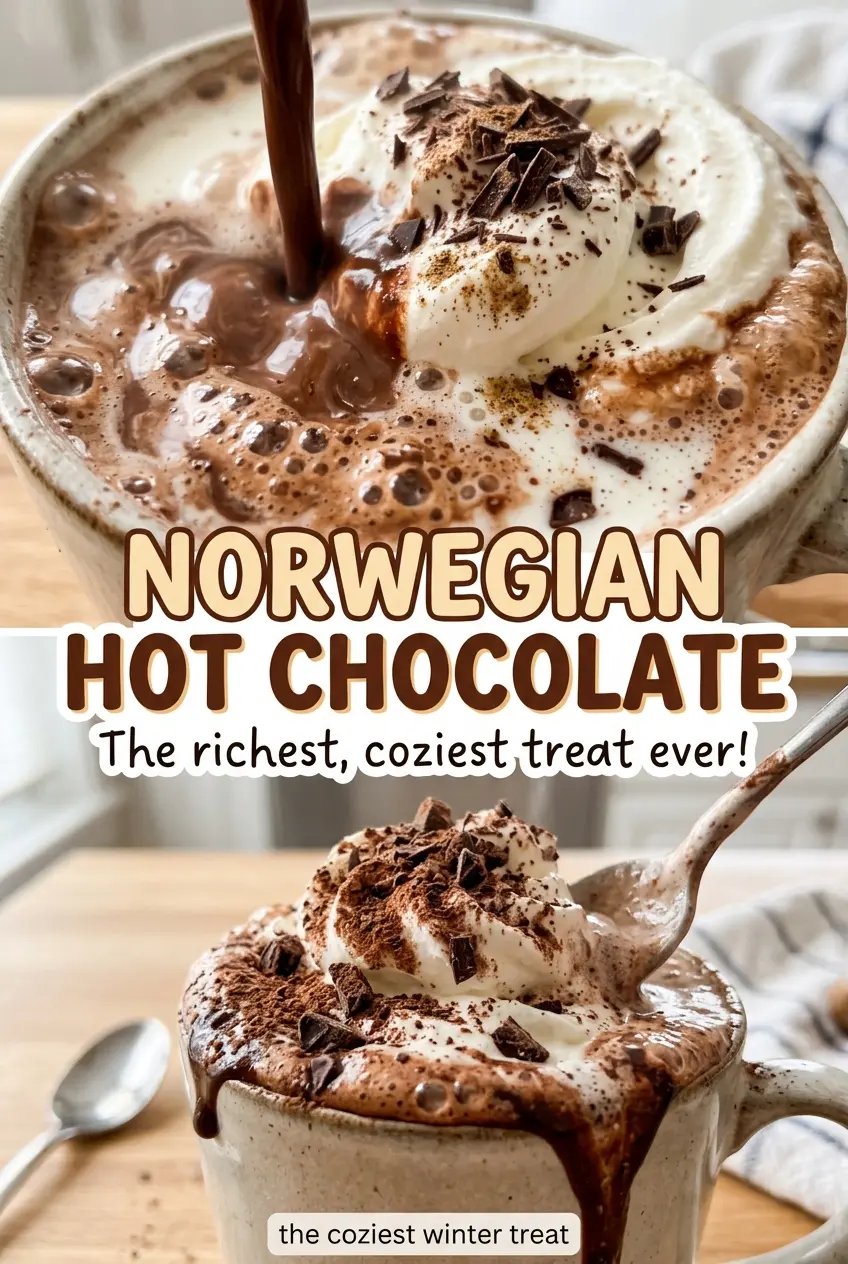 Norwegian hot chocolate silky rich drink