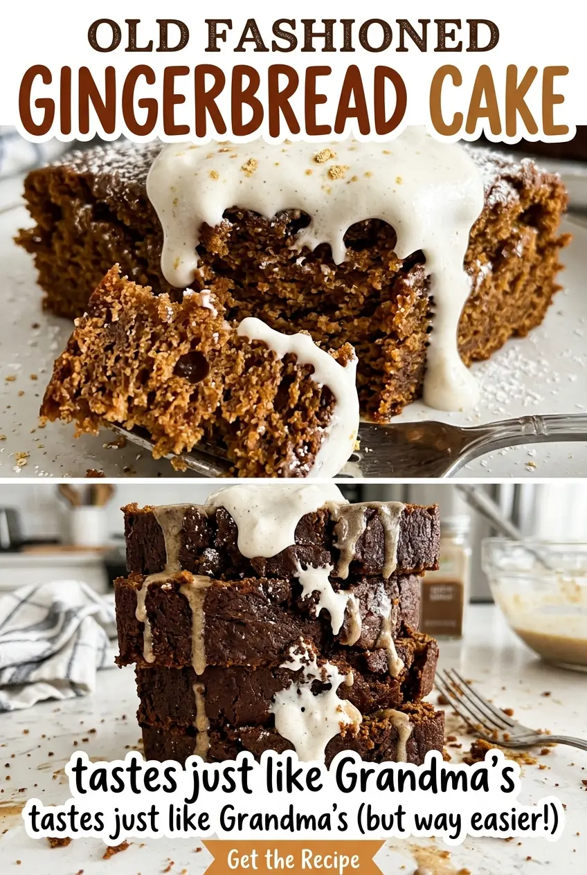 Old Fashioned Gingerbread Cake tender molasses crumb