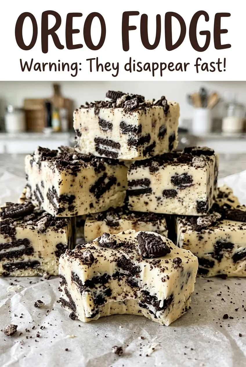 Oreo Fudge creamy white chocolate squares