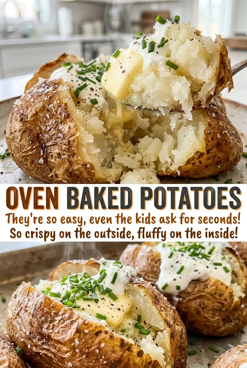 Oven Baked Potatoes with crisp, fluffy centers