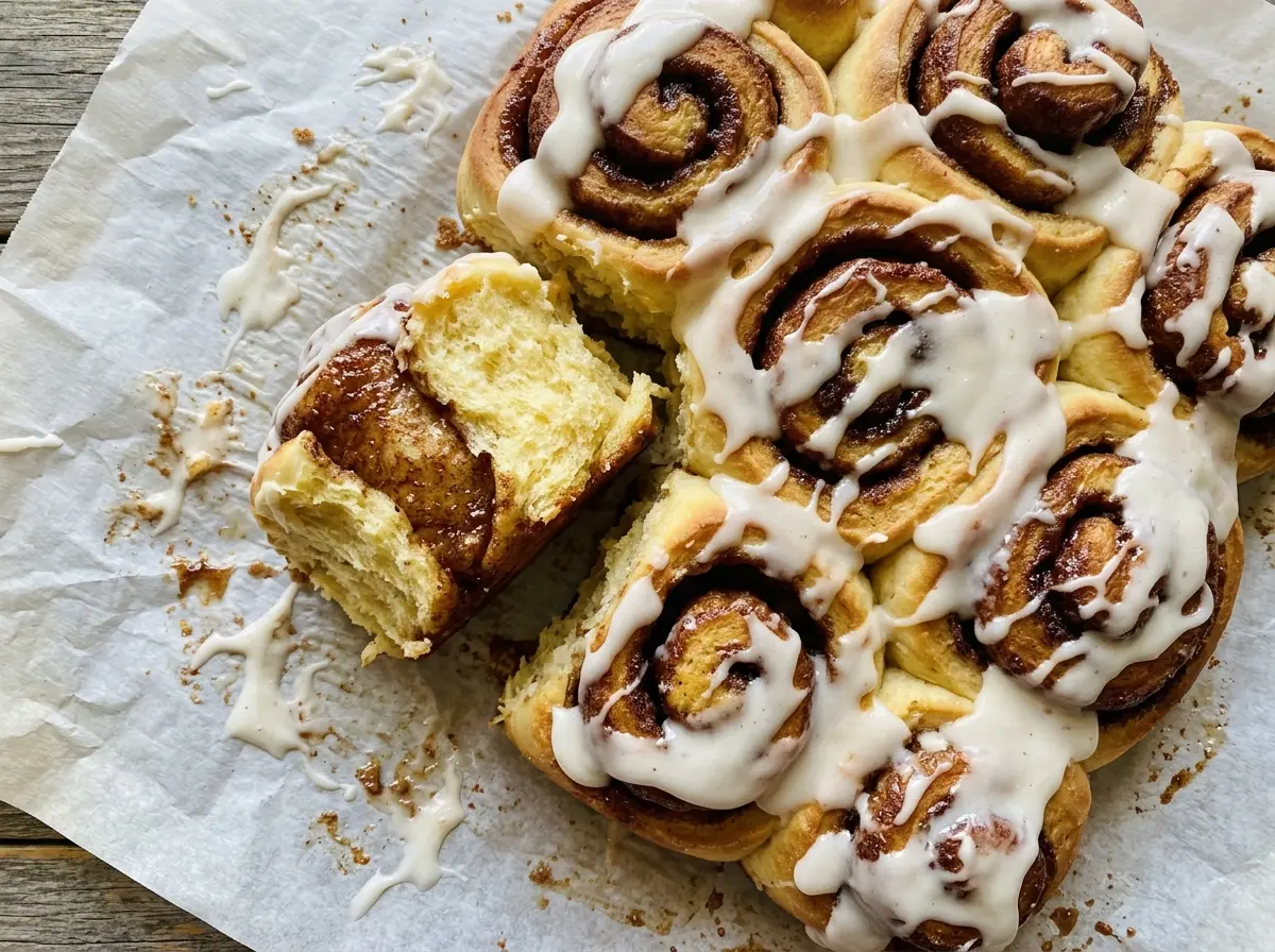 Pioneer Woman Cinnamon Rolls golden iced spirals